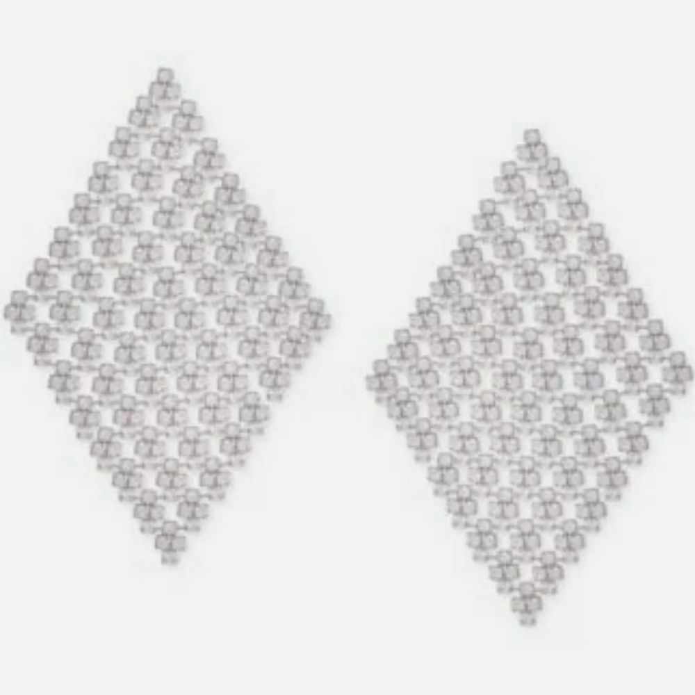 Guess silver tone Crystal earrings New